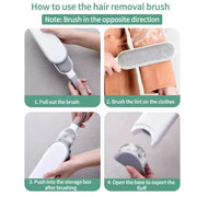 Magic Clothes Lint Remover Reusable Pet Cat Hair Fur Roller Brush Reusable Static Dusting Cleaning Brushes Manual Cleaner Tool