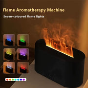Humidifier Flame Aromatherapy Diffuser Can Add Essential Oils 7 Colour Flame Diffuser Timing USB Desktop Air Humidifier for Home