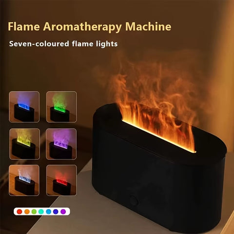 Humidifier Flame Aromatherapy Diffuser Can Add Essential Oils 7 Colour Flame Diffuser Timing USB Desktop Air Humidifier for Home