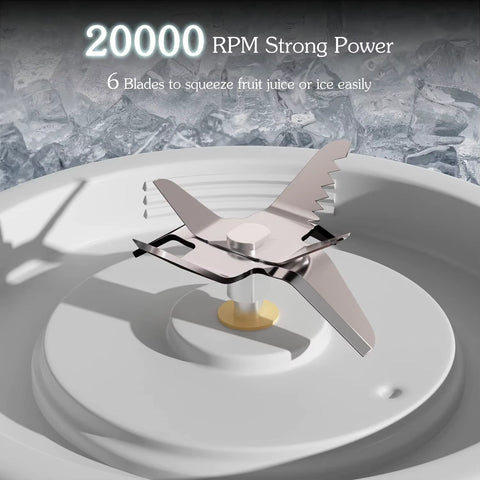 Powerful Portable Blender for Shakes and Smoothies On-The-Go, 150W Motor, Fast USB C Rechargeable, Compact Design with Power Dis