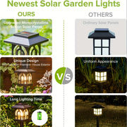 6/10 Pack Solar Pathway Lights Outdoor, Solar Landscape Path Yard Lights, Auto On/Off , for outside Yard Lawn Patio Walkway