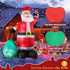 VINGLI Giant Inflatable Christmas Decorations - Lighted Outdoor Santa and Gift Boxes for Festive Cheer