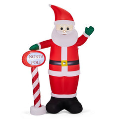 VINGLI Giant Inflatable Christmas Decorations - Lighted Outdoor Santa and Gift Boxes for Festive Cheer