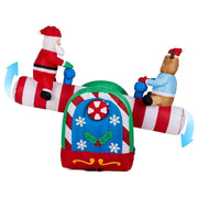 VINGLI Giant Inflatable Christmas Decorations - Lighted Outdoor Santa and Gift Boxes for Festive Cheer