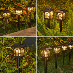 6/10 Pack Solar Pathway Lights Outdoor, Solar Landscape Path Yard Lights, Auto On/Off , for outside Yard Lawn Patio Walkway