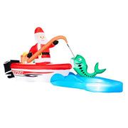 VINGLI Giant Inflatable Christmas Decorations - Lighted Outdoor Santa and Gift Boxes for Festive Cheer