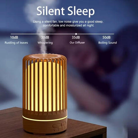 Birdcage Aromatherapy Machine, Wood Grain Bedroom, Ultrasonic Fragrance, Essential Oil, Silent Air Humidifier, Fragrance Sprayer