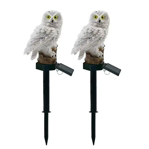 Solar Owl Garden Light Outdoor LED Lawn Lamp for Garden Decoration Waterproof Christmas Lights Outdoor Solar Lamp Post