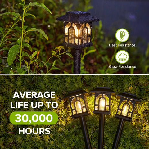 6/10 Pack Solar Pathway Lights Outdoor, Solar Landscape Path Yard Lights, Auto On/Off , for outside Yard Lawn Patio Walkway