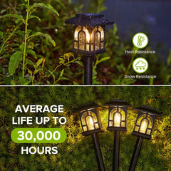 6/10 Pack Solar Pathway Lights Outdoor, Solar Landscape Path Yard Lights, Auto On/Off , for outside Yard Lawn Patio Walkway