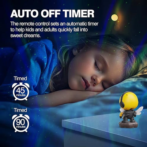 Bee Galaxy Projector,Star Projector Galaxy Night Light,Starry Nebula Ceiling LED Lamp with Timer and Remote ,Kids Room Decor