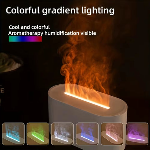 Humidifier Flame Aromatherapy Diffuser Can Add Essential Oils 7 Colour Flame Diffuser Timing USB Desktop Air Humidifier for Home