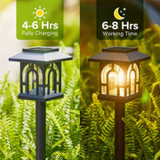 6/10 Pack Solar Pathway Lights Outdoor, Solar Landscape Path Yard Lights, Auto On/Off , for outside Yard Lawn Patio Walkway