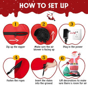 VINGLI Giant Inflatable Christmas Decorations - Lighted Outdoor Santa and Gift Boxes for Festive Cheer