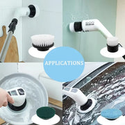 Multifunctional 9 in 1 Cordless Electric Cleaning Brush Retractable Long Handle Kitchen Car Cleaning Tool Household