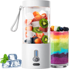 Powerful Portable Blender for Shakes and Smoothies On-The-Go, 150W Motor, Fast USB C Rechargeable, Compact Design with Power Dis