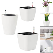 Self Watering Plant Pot Lazy Flower Pot Automatic Planter Automatic Water-Absorbing Flowerpot with Water Level Indicator