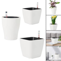 Self Watering Plant Pot Lazy Flower Pot Automatic Planter Automatic Water-Absorbing Flowerpot with Water Level Indicator