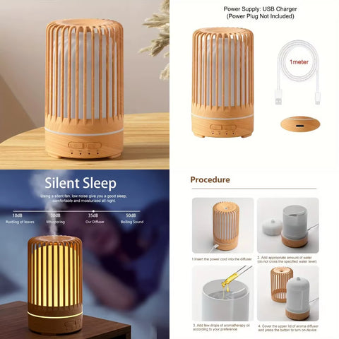 Birdcage Aromatherapy Machine, Wood Grain Bedroom, Ultrasonic Fragrance, Essential Oil, Silent Air Humidifier, Fragrance Sprayer