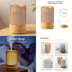 Birdcage Aromatherapy Machine, Wood Grain Bedroom, Ultrasonic Fragrance, Essential Oil, Silent Air Humidifier, Fragrance Sprayer